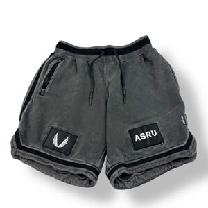 ASRV Men's Charcoal Grey Athletic Shorts Technical Sportswear Size Medium